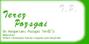 terez pozsgai business card